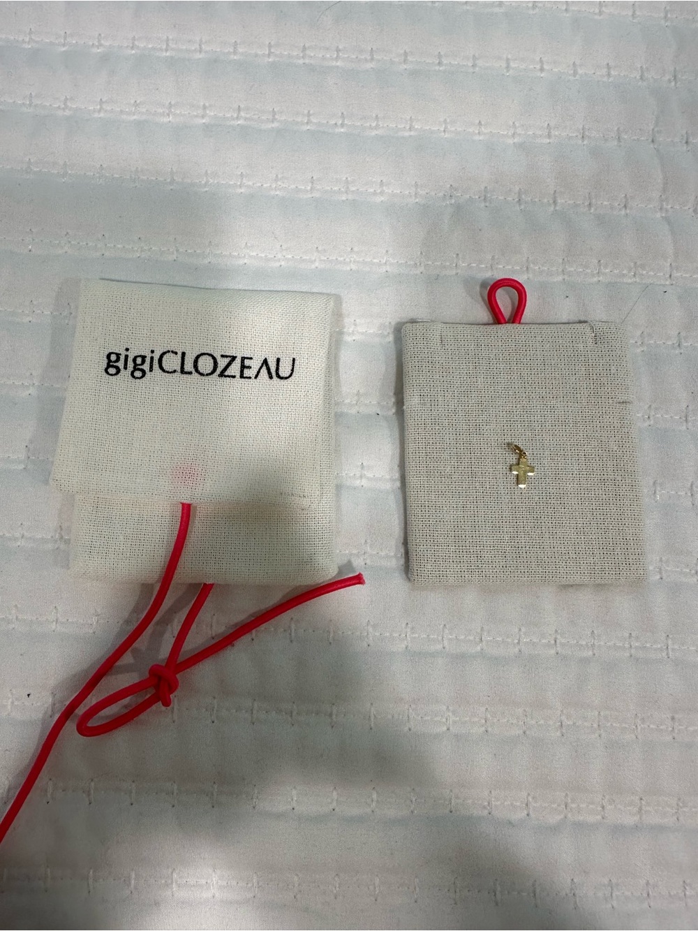 Gigi Clozeau 18k Yellow Gold Cross Charm / Pendant - Full Set